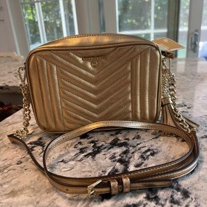 NWT Gorgeous Jet Set Michael Kors Gold Camera Bag